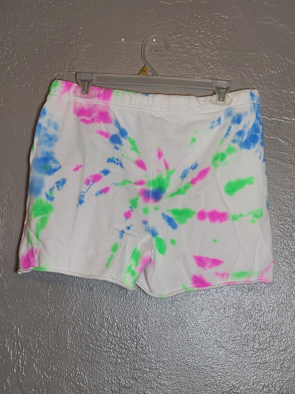 Jenni Intimates Womens M Pastel Tie-Dye White Lounge Lounge Shorts Drawstring - Picture 3 of 10